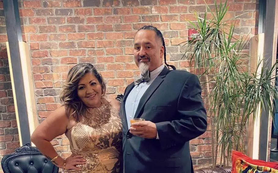 Army veteran Richard Fierro is shown with his wife in this undated picture. Fierro was one of two men who rushed to confront and subdue the gunman at the Club Q shooting in Colorado Springs on Saturday, November 19, 2022. (Facebook)