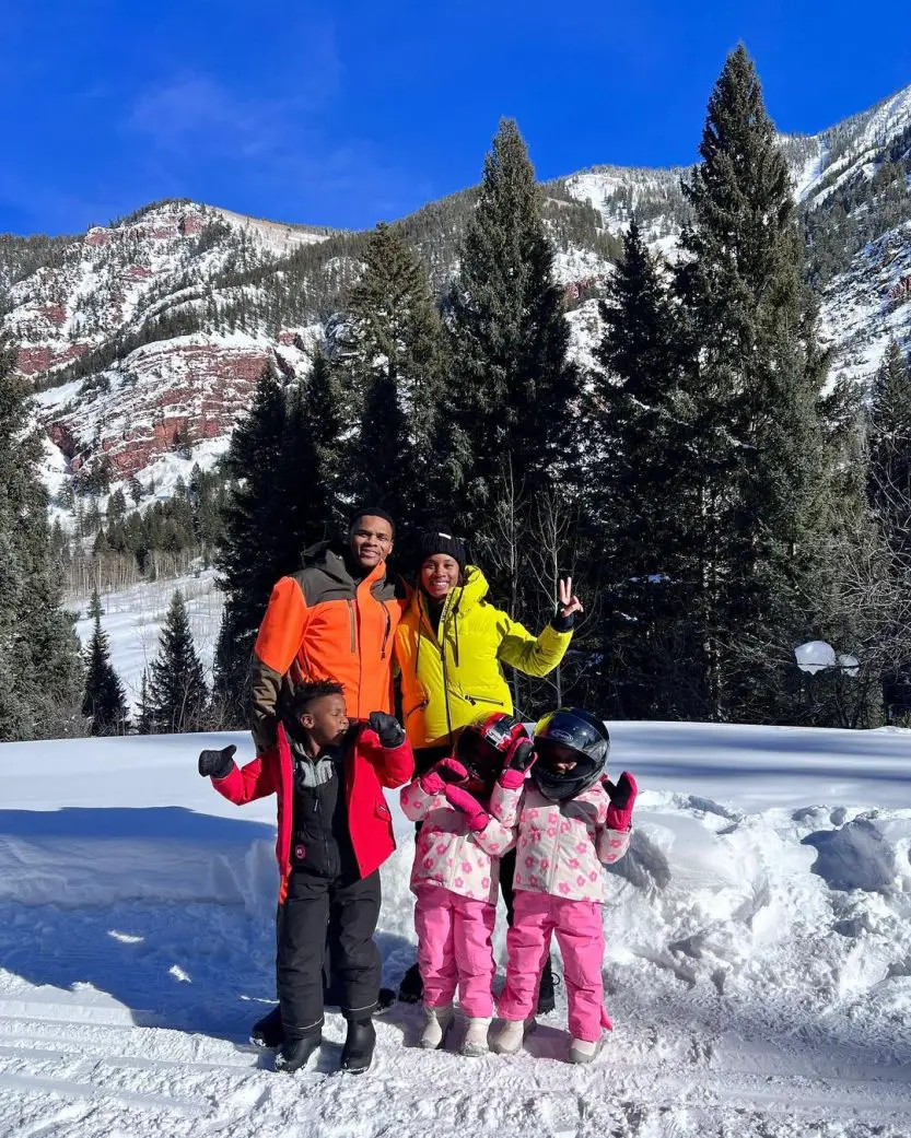 Russell Westbrook with family