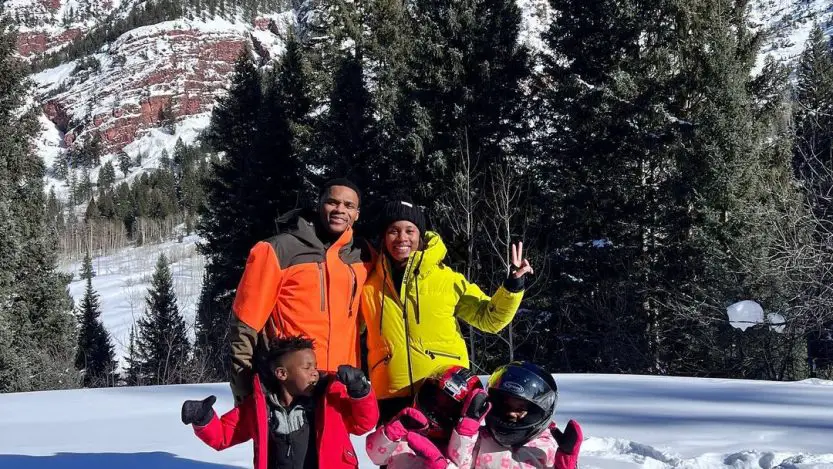 Russell Westbrook with family