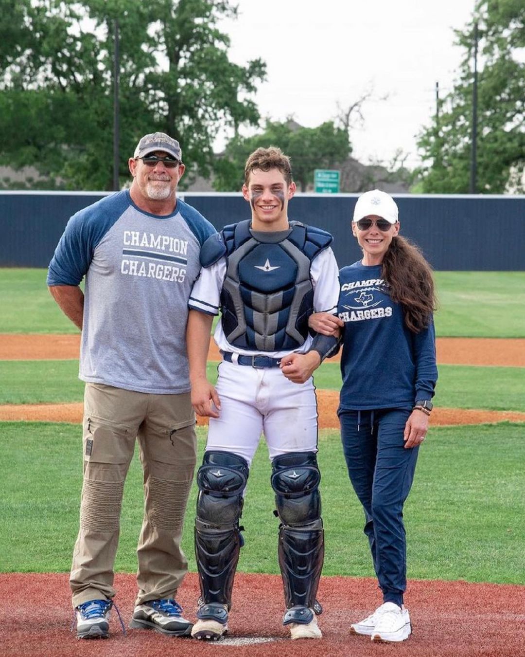 Wanda Ferraton Goldberg and Bill Goldberg with son, Gage Goldberg