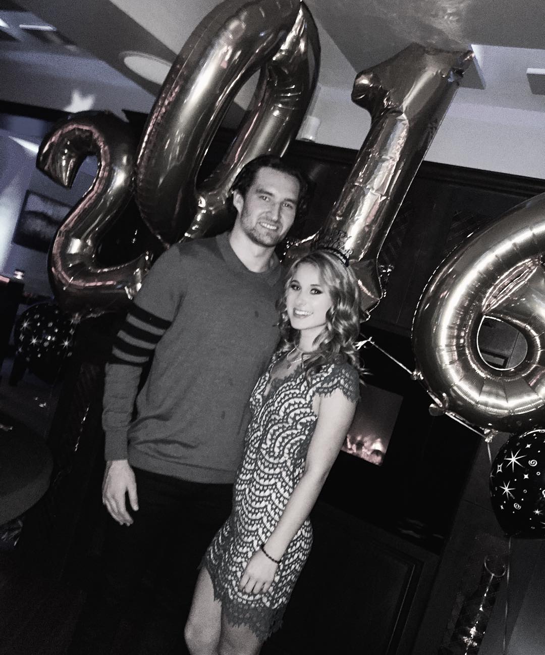 Mark Stone's wife is Hayley Thompson Stone