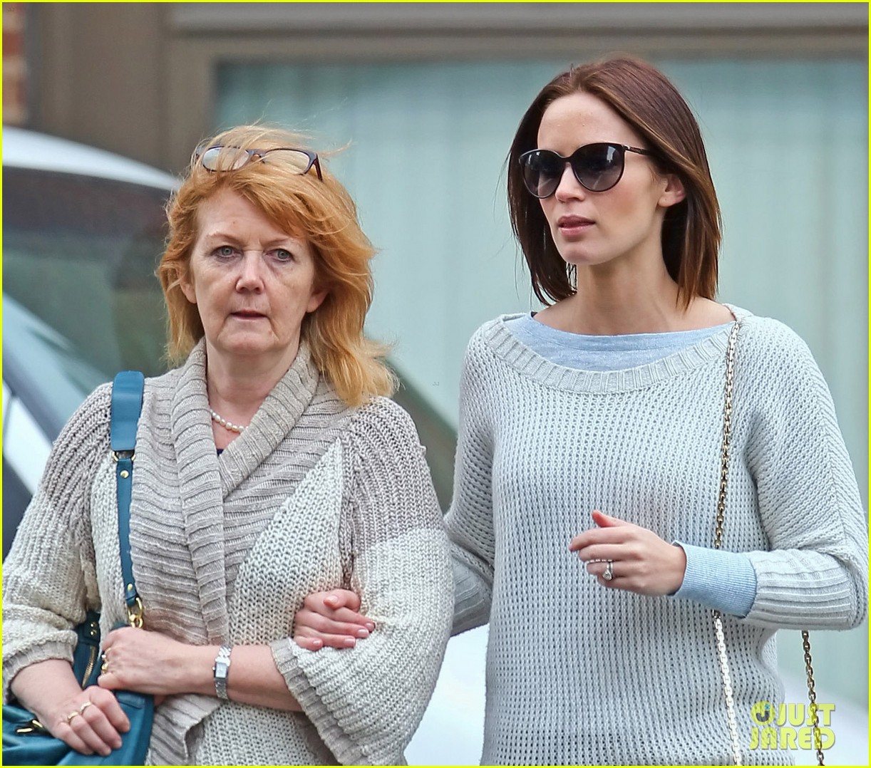 Emily Blunt with mother