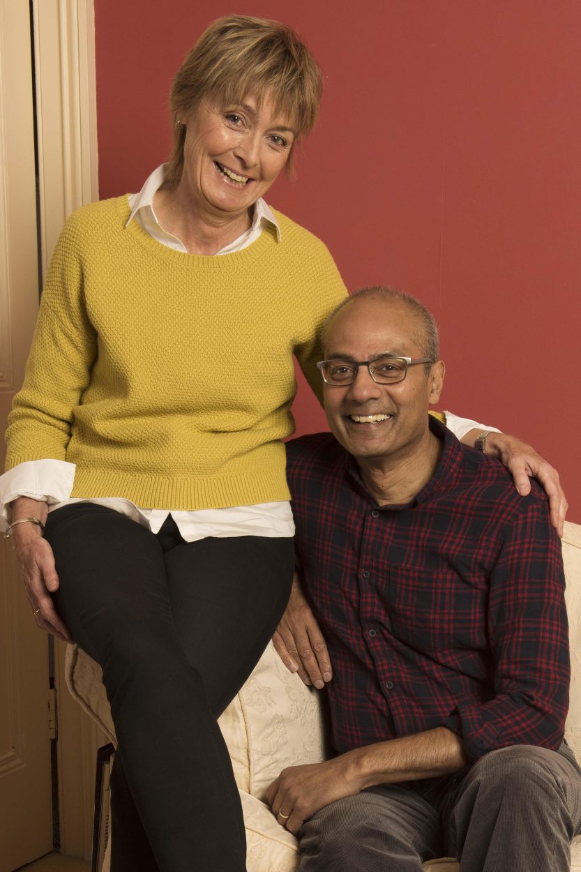 George Alagiah wife, Frances Robathan