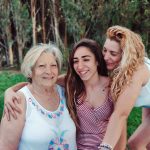 Olga Carmona with mother Olgarcia Galvez and grandmother