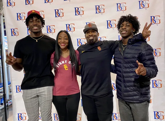 The Branch brothers with their parents