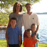 Riley Leonard with his parents, Chad and Heather Sabol Leonard and siblings Cole and Devin Leonard