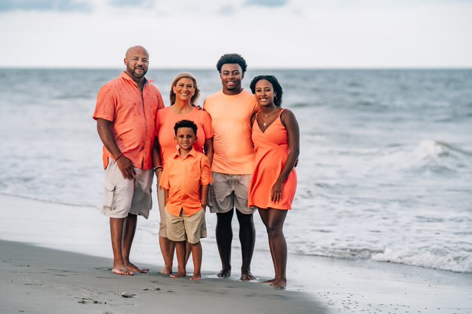 Anissa Faulkner with husband Eddie and three children