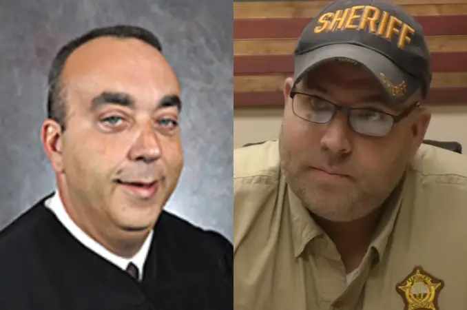 Judge Kevin Mullins was in his district office when he was shot shortly before 3 p.m., and Letcher County Sheriff Mickey Stines has been detained in the slaying, Kentucky State Police said Thursday night.