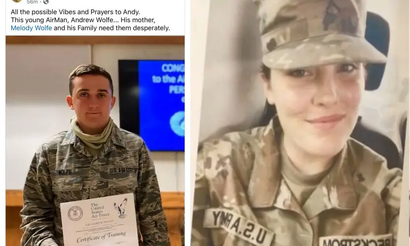 National Guard members shot were identified as 24-year-old Andrew Wolfe and 20-year-old Sarah Beckstrom 1 National Guard members shot were identified as 24-year-old Andrew Wolfe and 20-year-old Sarah Beckstrom